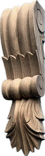 Large Hand Carved Walnut Corbel #4 W